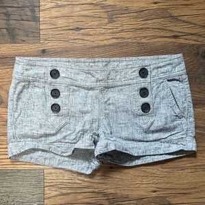 Express Gray Button-Front Shorts